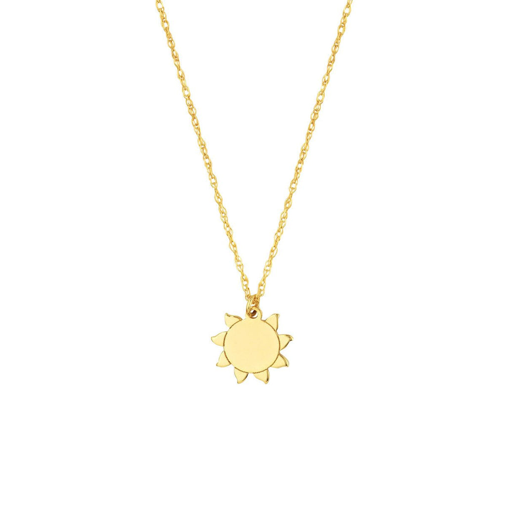14K Yellow Gold So You Mini Sun Adjustable Necklace