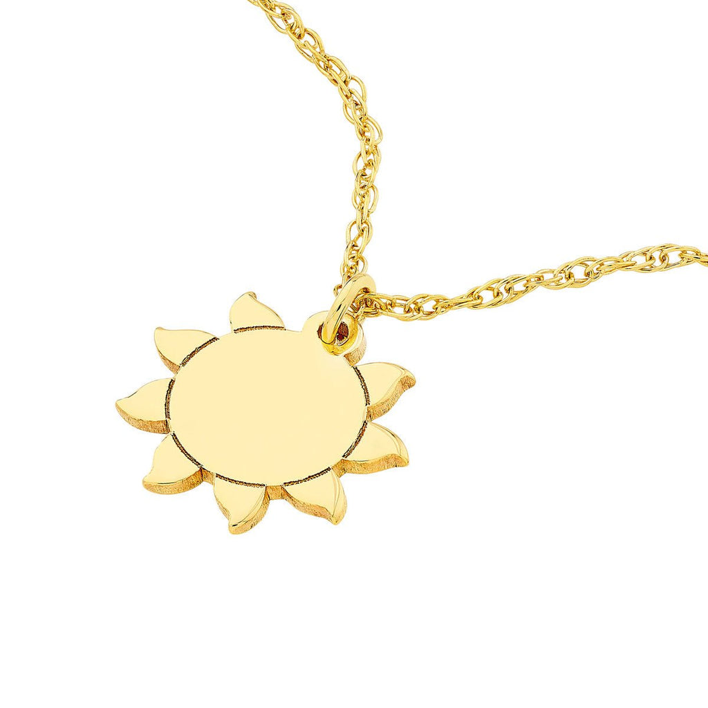 14K Yellow Gold So You Mini Sun Adjustable Necklace