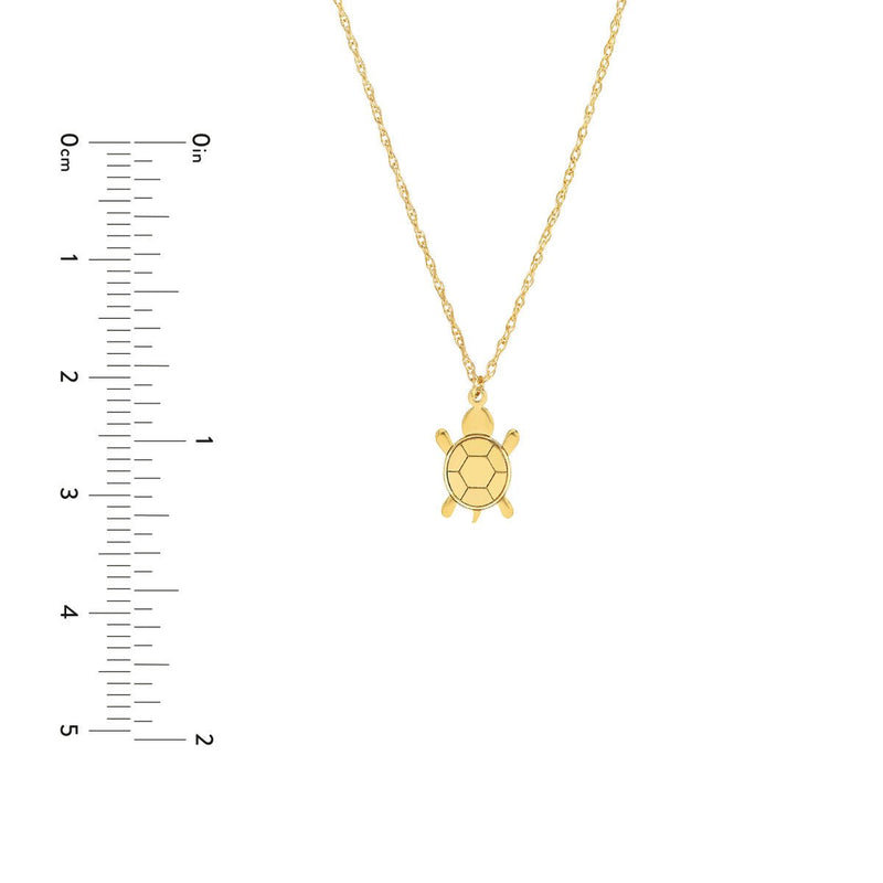 Birmingham Jewelry - 14K Yellow Gold So You Mini Turtle Adjustable Necklace - Birmingham Jewelry