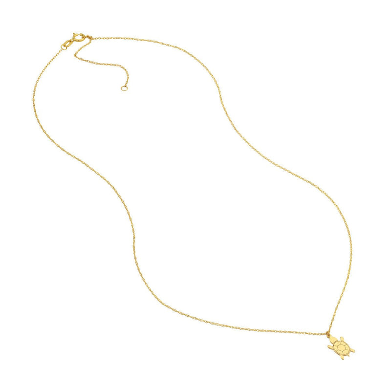 Birmingham Jewelry - 14K Yellow Gold So You Mini Turtle Adjustable Necklace - Birmingham Jewelry