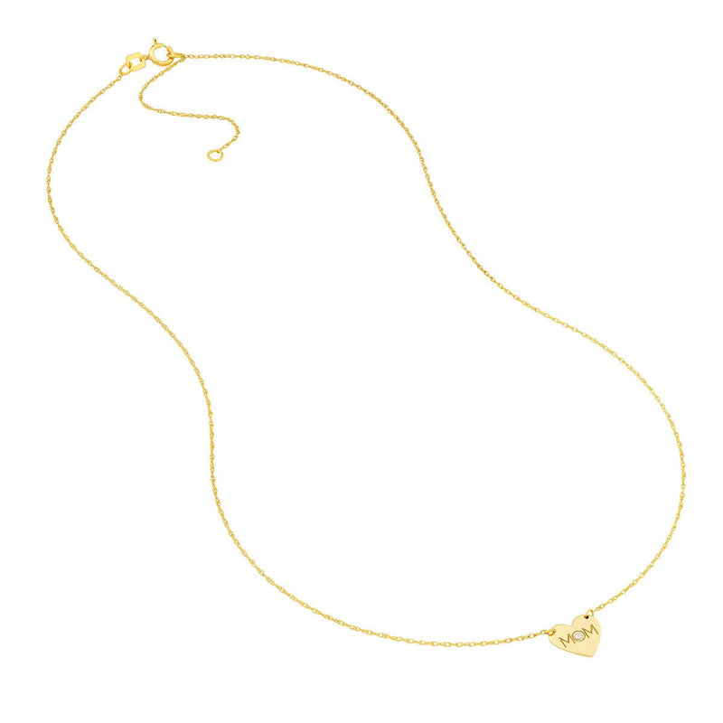 Birmingham Jewelry - 14K Yellow Gold So You MOM Heart with Diamond Necklace - Birmingham Jewelry