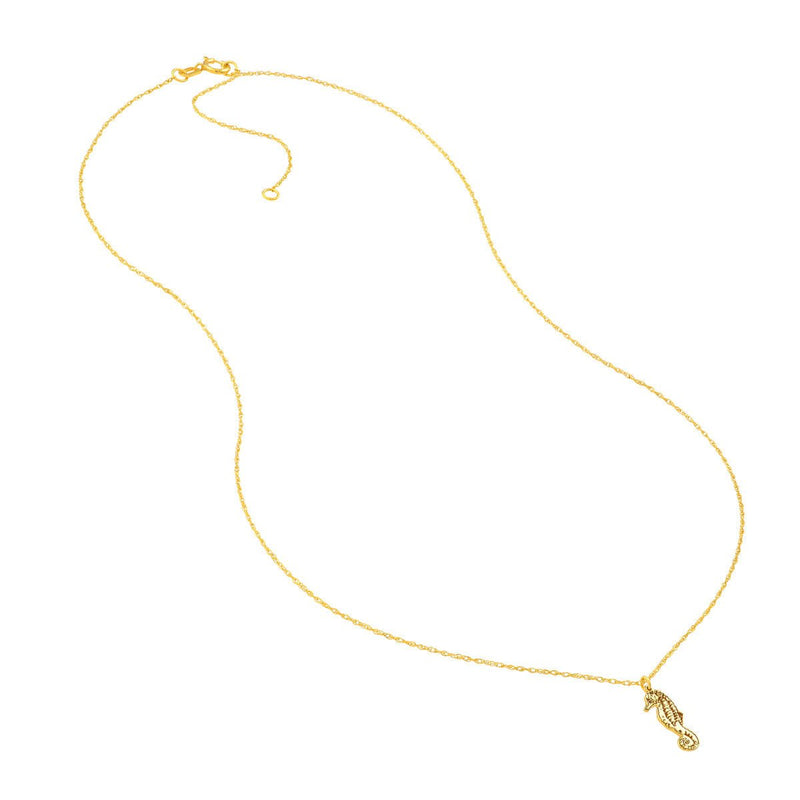 Birmingham Jewelry - 14K Yellow Gold So You Seahorse Necklace - Birmingham Jewelry
