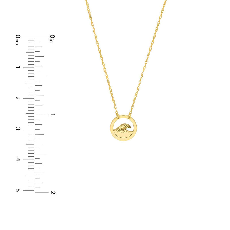 Birmingham Jewelry - 14K Yellow Gold So You Wave Open Circle Necklace - Birmingham Jewelry