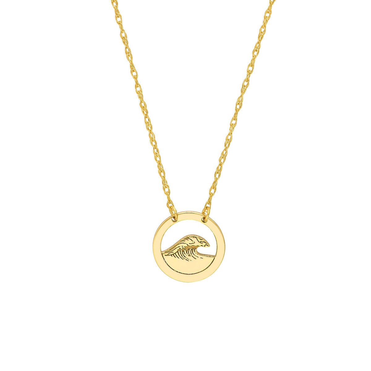 14K Yellow Gold So You Wave Open Circle Necklace Birmingham Jewelry Necklace Birmingham Jewelry 