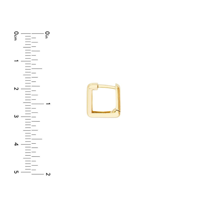 Birmingham Jewelry - 14K Yellow Gold Square Double Row Hoop Earrings - Birmingham Jewelry