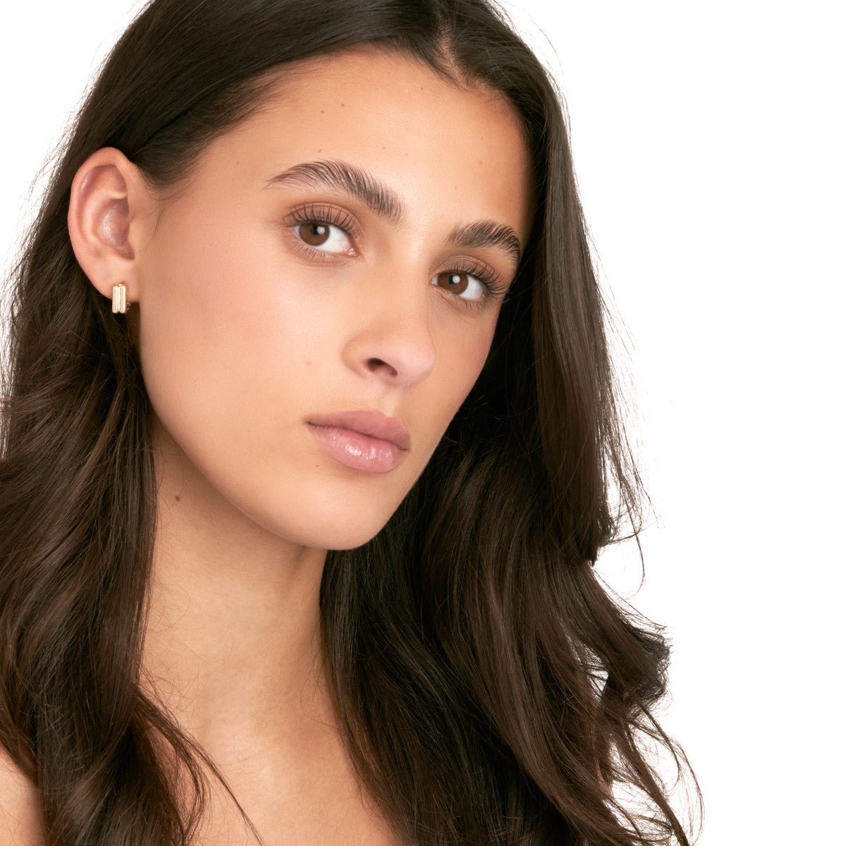 Birmingham Jewelry - 14K Yellow Gold Square Double Row Hoop Earrings - Birmingham Jewelry