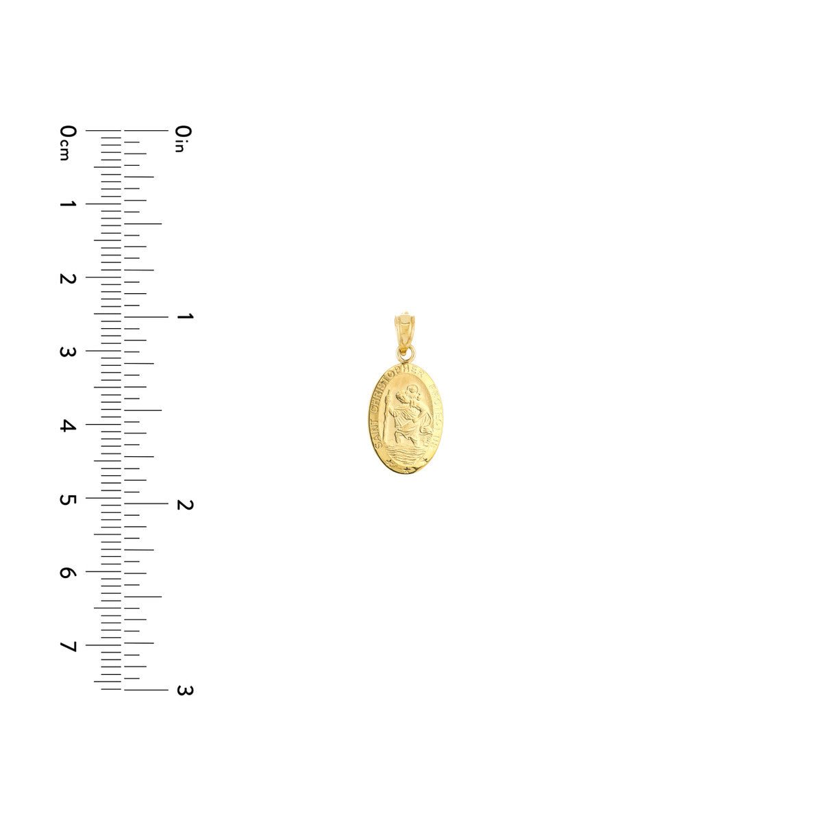 Birmingham Jewelry - 14K Yellow Gold St. Christopher Medal - Birmingham Jewelry
