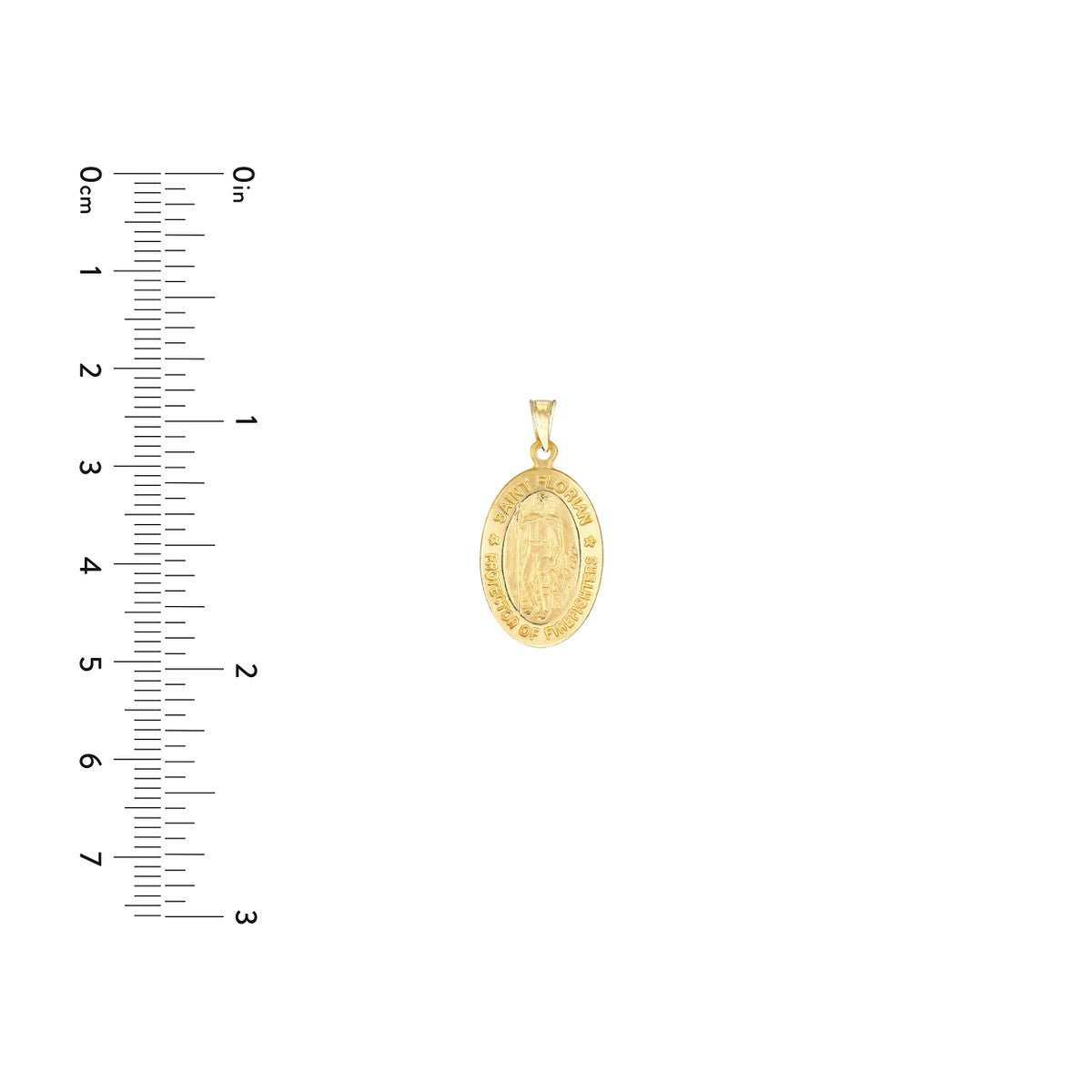 14K Yellow Gold St. Florian Medal Birmingham Jewelry Pendant Birmingham Jewelry 