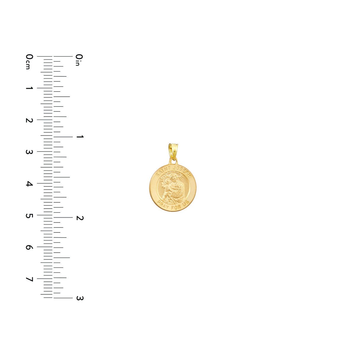 14K Yellow Gold St. Joseph's Medal