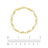 Birmingham Jewelry - 14K Yellow Gold Stampato Baby Elephant and Heart Bracelet - Birmingham Jewelry