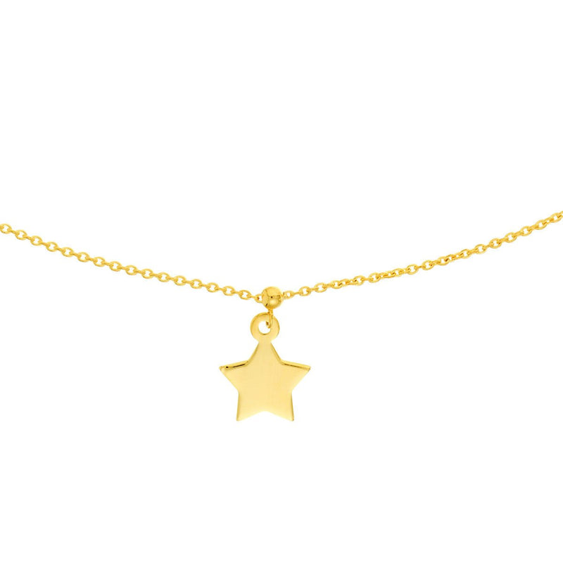 Birmingham Jewelry - 14K Yellow Gold Star Dangle Trio Adjustable Choker - Birmingham Jewelry
