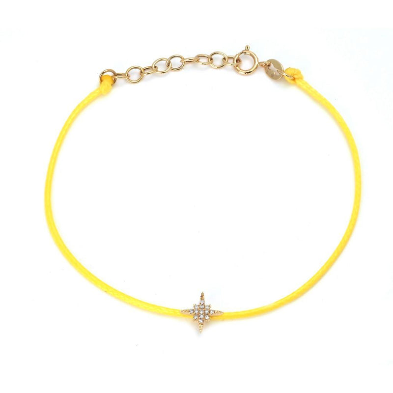 14K Yellow Gold Star Single Micro Pave Diamond Bracelet Birmingham Jewelry Bracelet Birmingham Jewelry 
