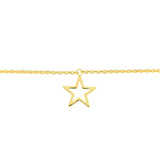 Birmingham Jewelry - 14K Yellow Gold Star Trio Adjustable Anklet - Birmingham Jewelry