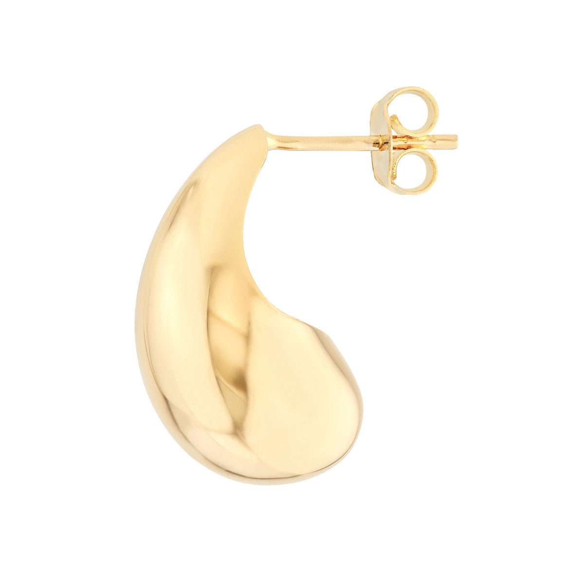 Birmingham Jewelry - 14K Yellow Gold Teardrop Dome Earrings - Birmingham Jewelry