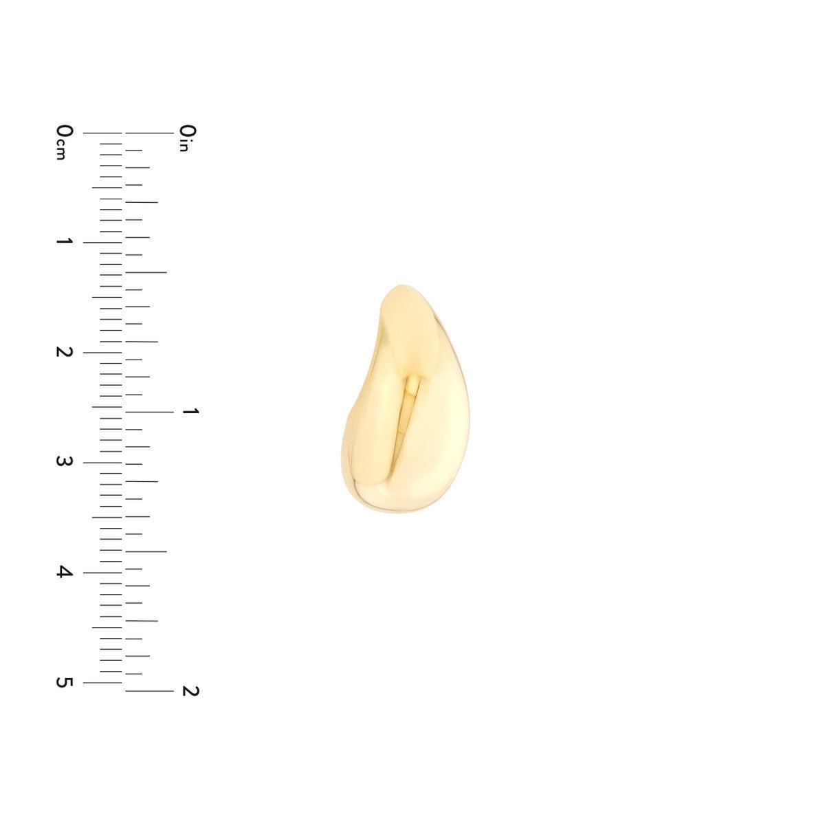 Birmingham Jewelry - 14K Yellow Gold Teardrop Dome Earrings - Birmingham Jewelry