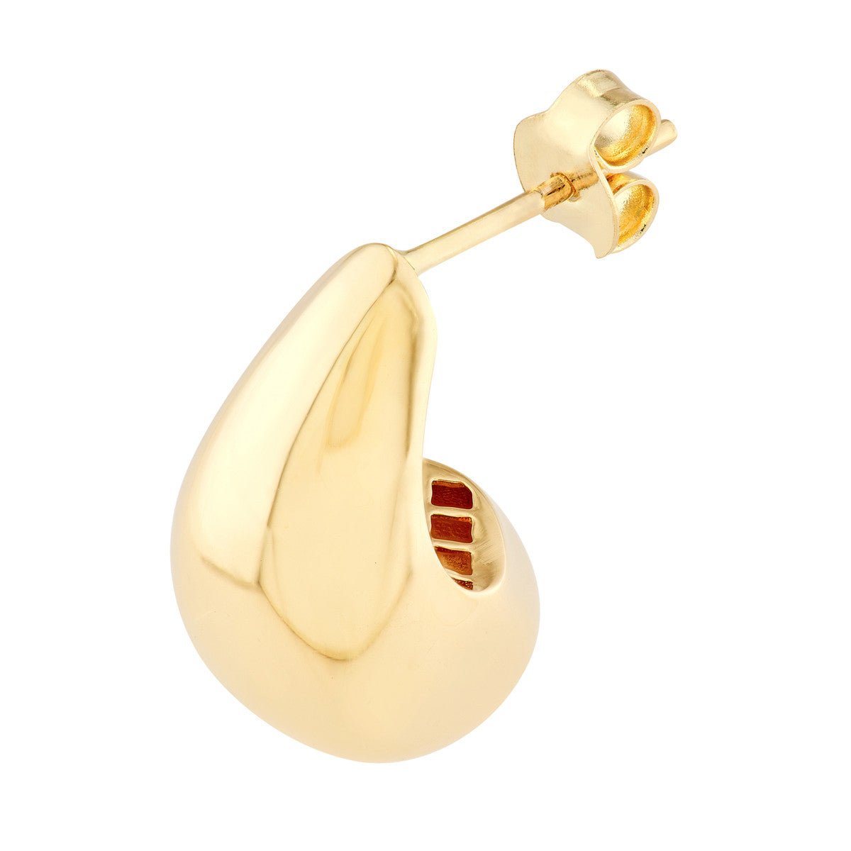 Birmingham Jewelry - 14K Yellow Gold Teardrop Dome Earrings - Birmingham Jewelry