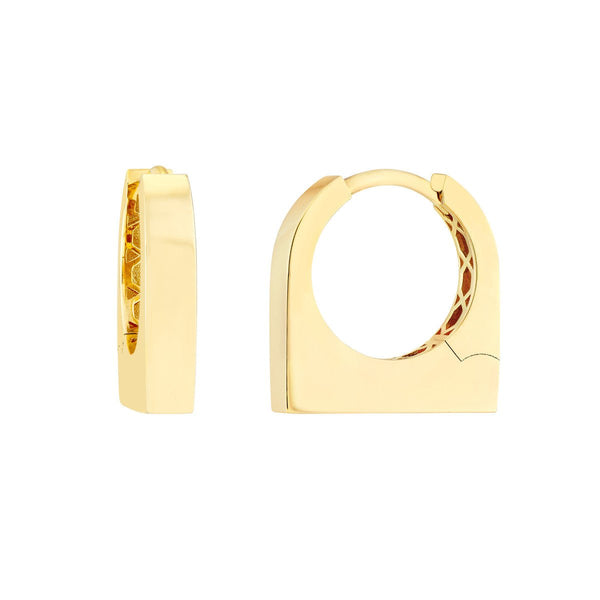 Birmingham Jewelry - 14K Yellow Gold Thick Bar Earrings - Birmingham Jewelry