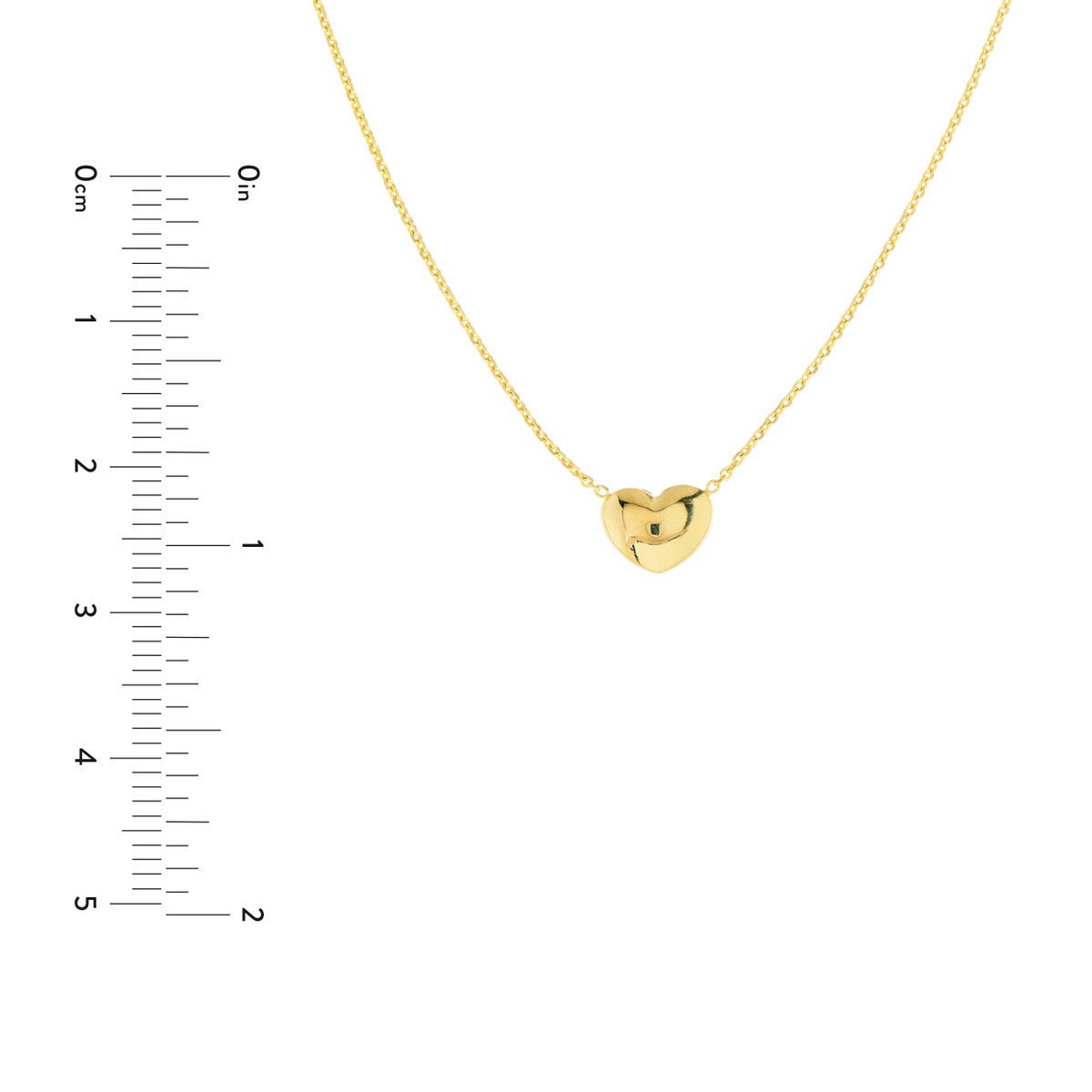 Birmingham Jewelry - 14K Yellow Gold Triple Strand Puffy Heart Necklace - Birmingham Jewelry