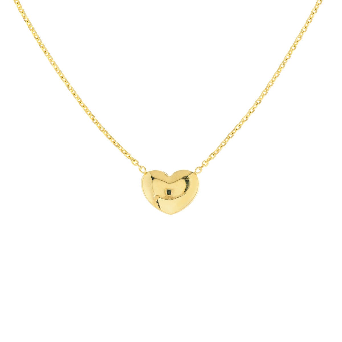 Birmingham Jewelry - 14K Yellow Gold Triple Strand Puffy Heart Necklace - Birmingham Jewelry