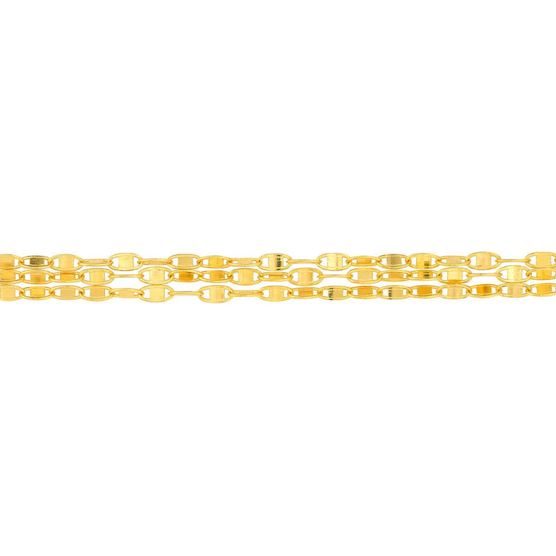 Birmingham Jewelry - 14K Yellow Gold Triple Twist Mariner Layered Anklet - Birmingham Jewelry