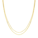 14K Yellow Gold Valentino and Hammered Forzentina Chain Adjustable Birmingham Jewelry Chain Birmingham Jewelry 