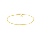 Birmingham Jewelry - 14K Yellow Gold Valentino Chain Adjustable Anklet - Birmingham Jewelry