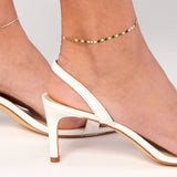 Birmingham Jewelry - 14K Yellow Gold Valentino Chain Adjustable Anklet - Birmingham Jewelry