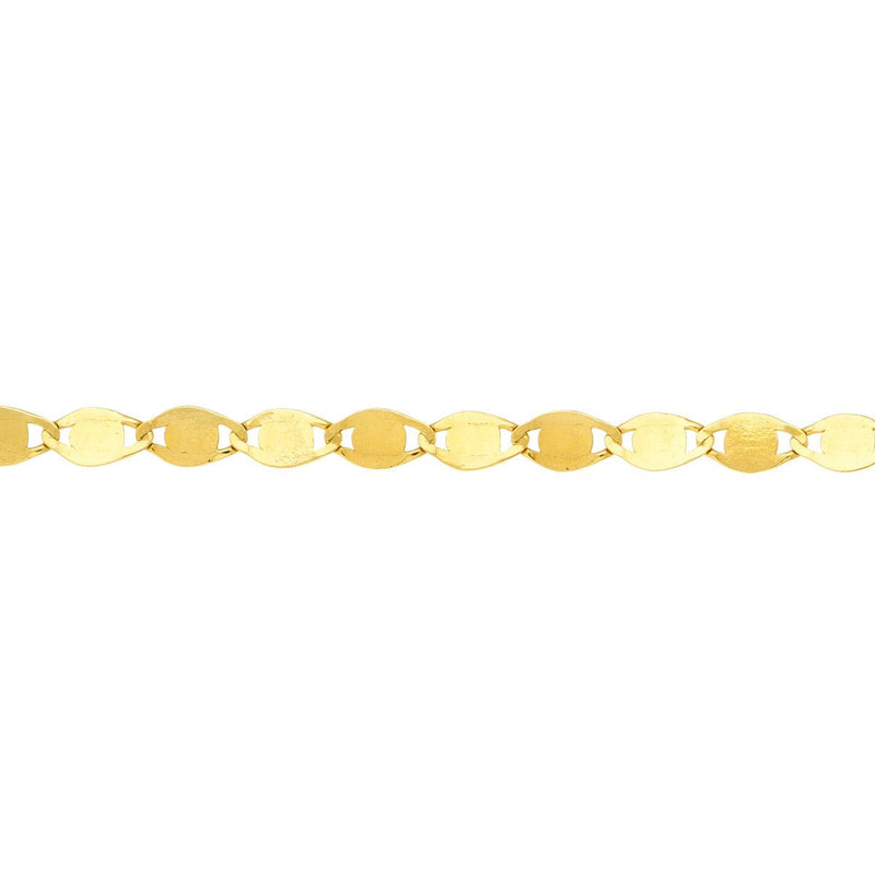 Birmingham Jewelry - 14K Yellow Gold Valentino Chain Adjustable Anklet - Birmingham Jewelry