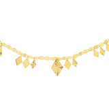 Birmingham Jewelry - 14K Yellow Gold Valentino Chain Rhombus Drops Adj. Choker - Birmingham Jewelry