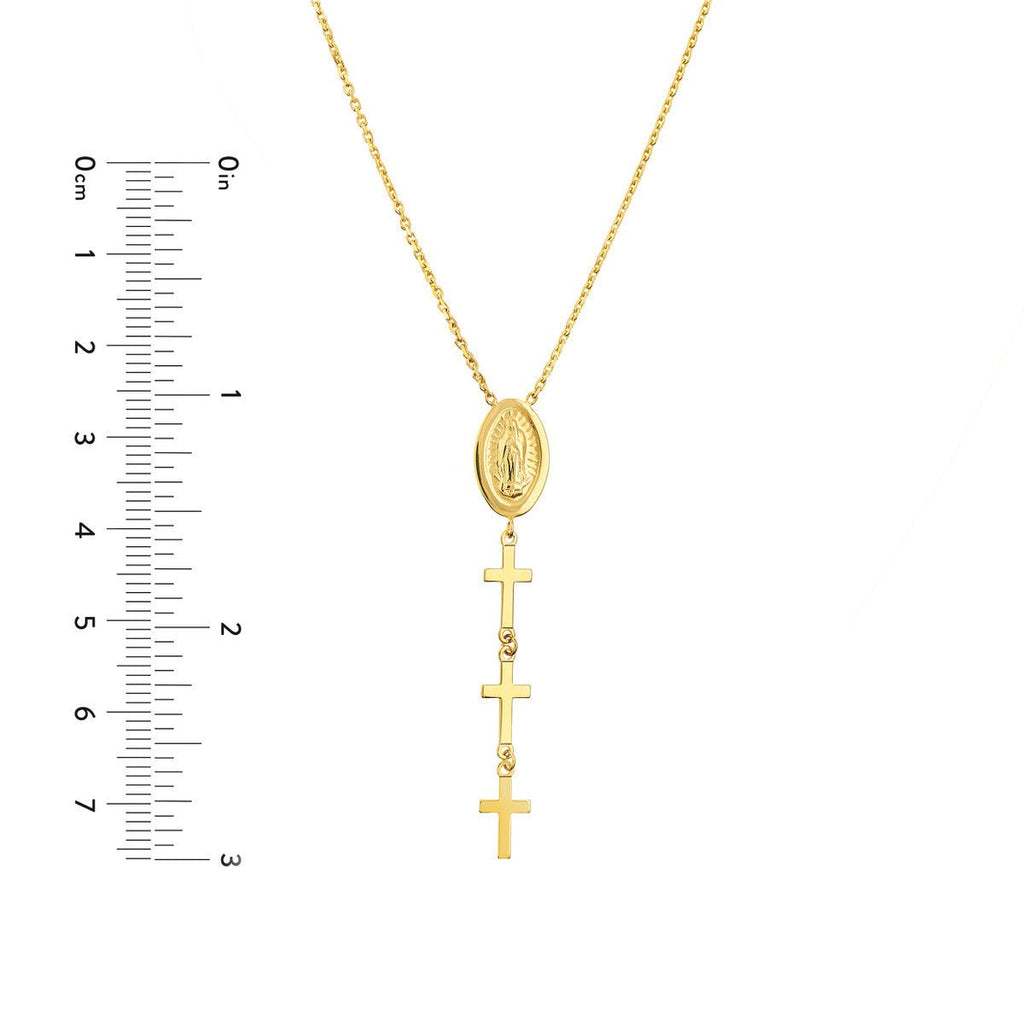 Buy Haloty Boho Layering Coin Pendant Necklace Gold Cross and Virgin Mary  Necklace Chain Beads Jewelry for Women and Girls at Amazon.in