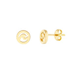 Birmingham Jewelry - 14K Yellow Gold Wave Cutout Micro Studs - Birmingham Jewelry