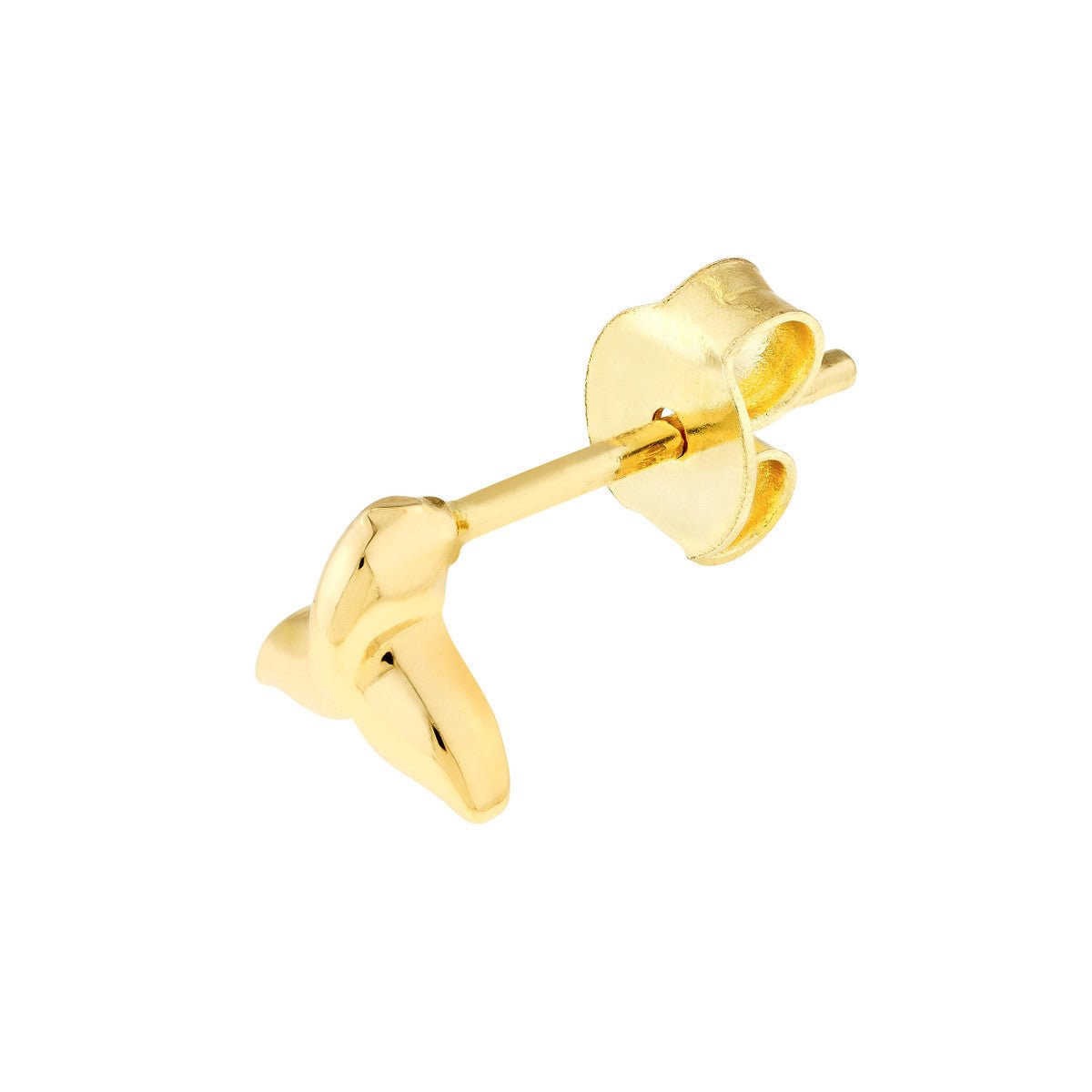 14K Yellow Gold WhaleTail Micro Stud Earrings Birmingham Jewelry Earrings Birmingham Jewelry 