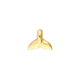Birmingham Jewelry - 14K Yellow Gold WhaleTail Micro Stud Earrings - Birmingham Jewelry