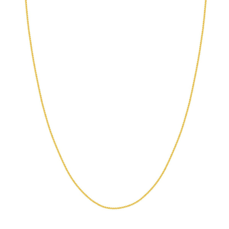 18k Gold 1.05mm Wheat Chain with Lobster Lock Birmingham Jewelry Chain Birmingham Jewelry 