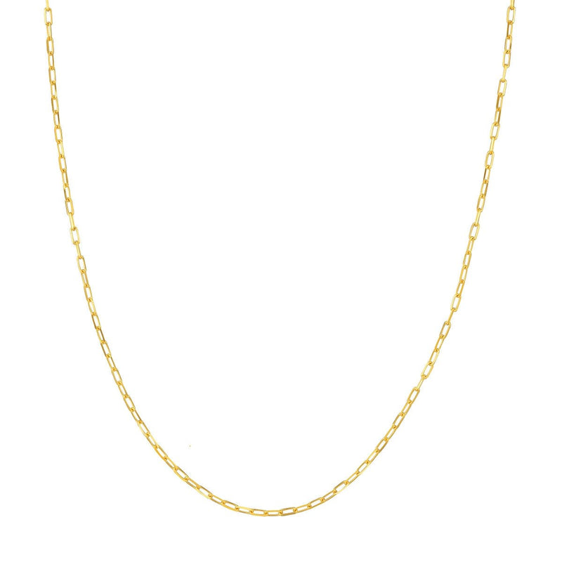 18K Yellow Gold 1.95mm D/C Paper Clip Chain with Lobster Lock Birmingham Jewelry Chain Birmingham Jewelry 