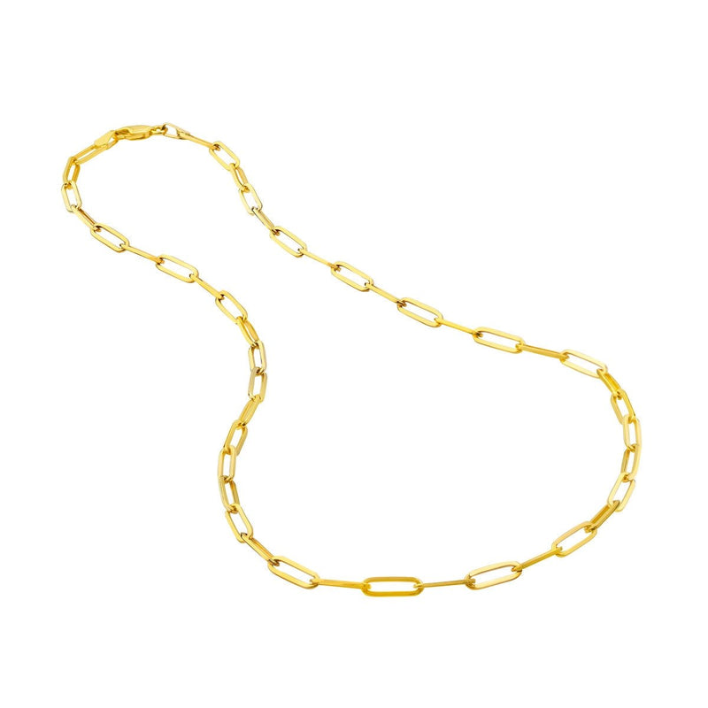 18K Yellow Gold 3.80mm Designer Long Link Chain Birmingham Jewelry Chain Birmingham Jewelry 