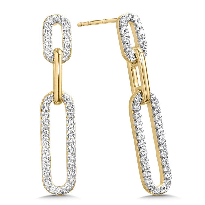 3-LOOP PAPERCLIP DIAMOND EARRINGS Birmingham Jewelry Earrings Birmingham Jewelry 
