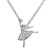 Ballerina CZ Necklace Birmingham Jewelry Silver Necklace Birmingham Jewelry Ballerina CZ Necklace sterling silver fashion necklace gift ballet