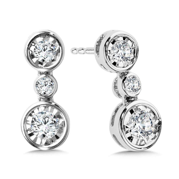BEZEL-SET DANGLING DIAMOND STAR EARRINGS Birmingham Jewelry Earrings Birmingham Jewelry 