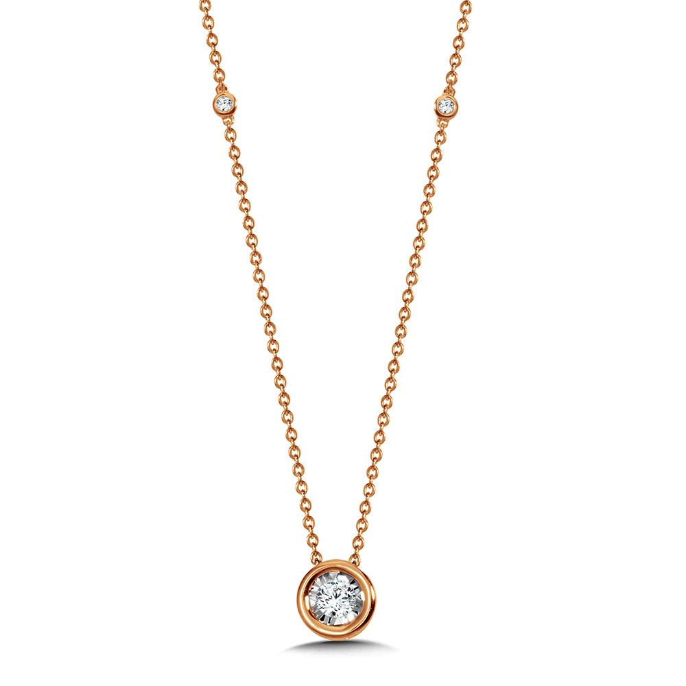 BEZEL-SET DIAMOND STAR SOLITAIRE NECKLACE Birmingham Jewelry Pendant Birmingham Jewelry 