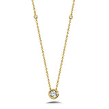 BEZEL-SET DIAMOND STAR SOLITAIRE NECKLACE Birmingham Jewelry Pendant Birmingham Jewelry 