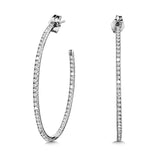 C-SHAPED DIAMOND HOOP EARRINGS Birmingham Jewelry Earrings Birmingham Jewelry 