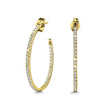 C-SHAPED DIAMOND HOOP EARRINGS Birmingham Jewelry Earrings Birmingham Jewelry 