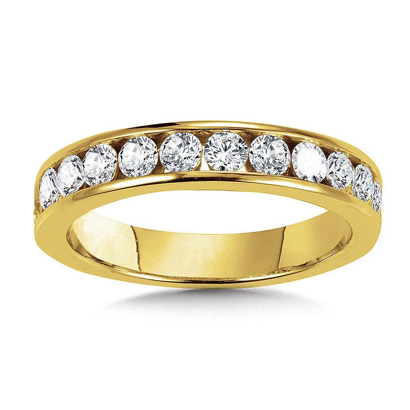 CHANNEL-SET DIAMOND WEDDING BAND 14K Yellow Gold Birmingham Jewelry Wedding Band Birmingham Jewelry 
