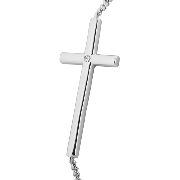 Cross Bracelet - BJEESB284D Birmingham Jewelry Silver Bracelet Birmingham Jewelry 