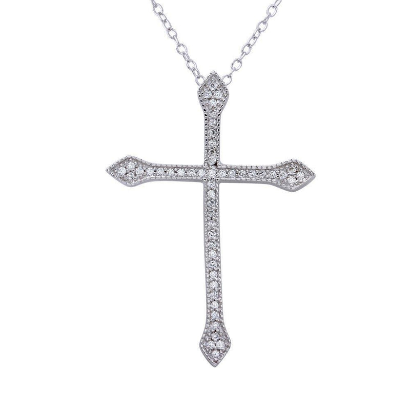 Cross Necklace with CZ Birmingham Jewelry Silver Necklace Birmingham Jewelry 