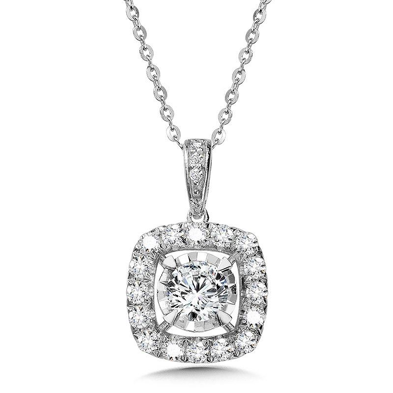 CUSHION-SHAPED, DIAMOND STAR, HEAVENLY HALO PENDANT Birmingham Jewelry Pendant Birmingham Jewelry 