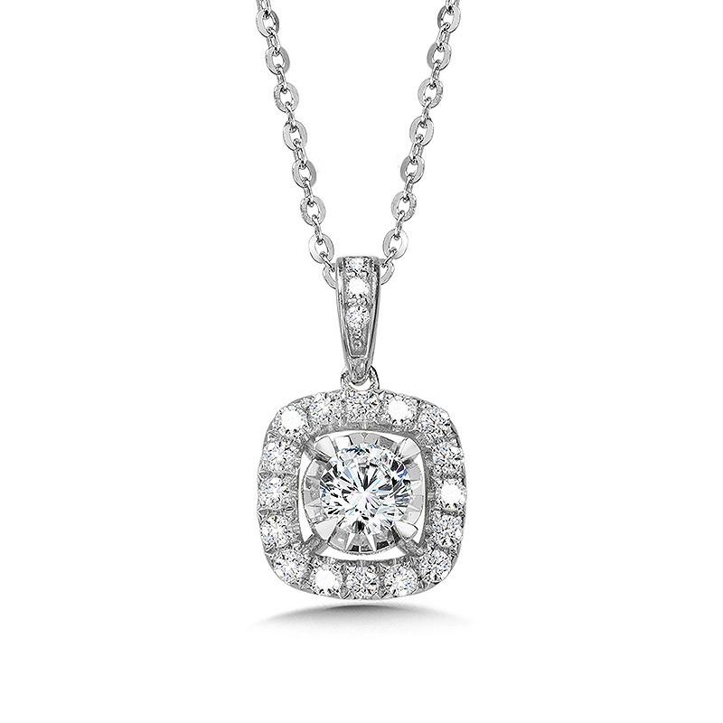 CUSHION-SHAPED, DIAMOND STAR, HEAVENLY HALO PENDANT Birmingham Jewelry Pendant Birmingham Jewelry 