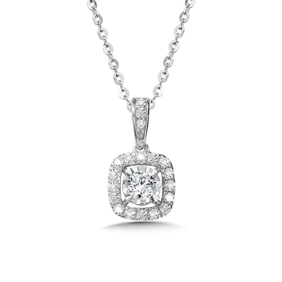 CUSHION-SHAPED, DIAMOND STAR, HEAVENLY HALO PENDANT Birmingham Jewelry Pendant Birmingham Jewelry 