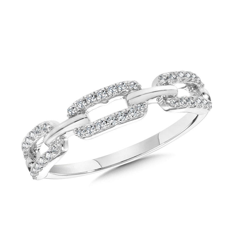 DIAMOND PAPERCLIP LOOPS RING Birmingham Jewelry Stackable Band Birmingham Jewelry 